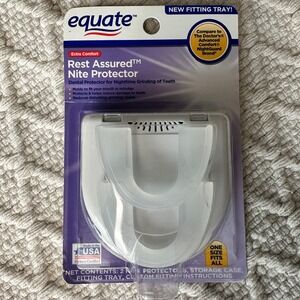 Equate Rest Assured Nite Protector Dental Guard 2 Count One Size Fits All NEW